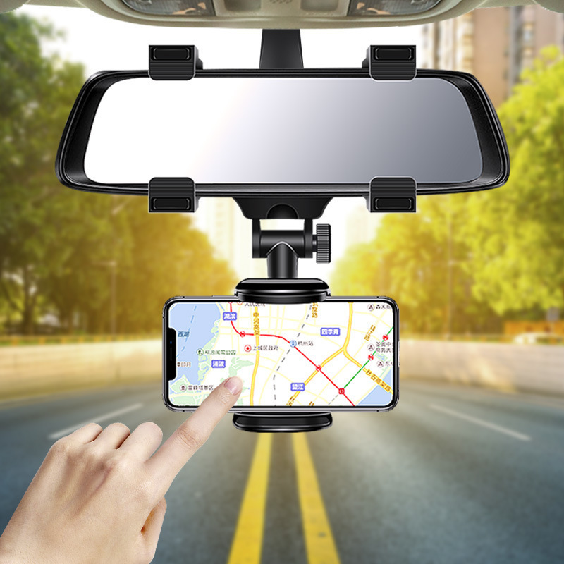 Universal 360 Rotatable Car Rearview Mirror Mount Stand Holder Stand Cradle For Cell Phone GPS Car Rear View Mirror Bracket