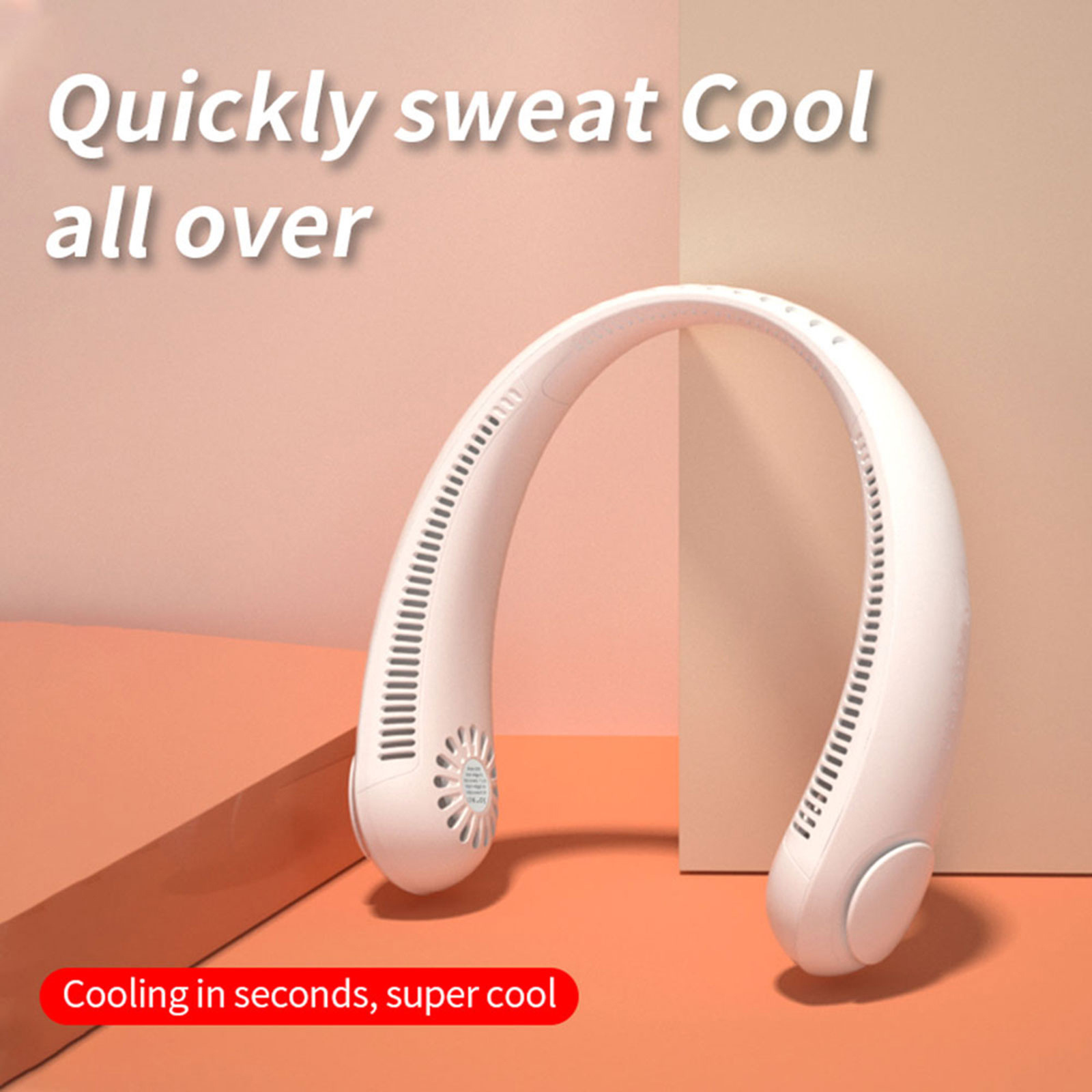 Mini Neck Fan Portable Bladeless Rechargeable Leafless Hanging Fans Air Cooler Cooling Wearable Neckband Fans