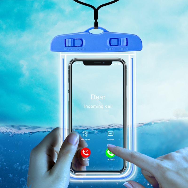 Waterproof Phone Pouch Drift Diving Swimming Bag Underwater Dry Bag Case Cover For Phone Water Sports Beach Pool Skiing 6 inch