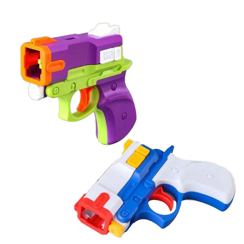 Rubber band launcher  Toy gun  decompression toys  miniature gun models  launchable  Interactive toys for children's families