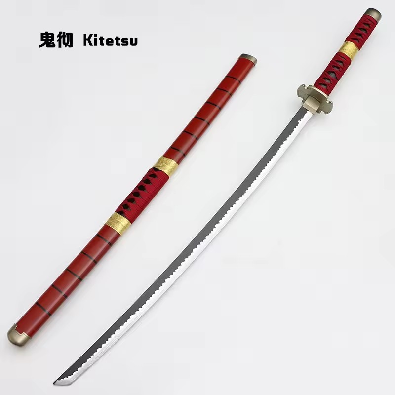 One Piece Roronoa Zoro Kitetsu Katana wooden sword weapon equipment cosplay collection anime performance props Toys