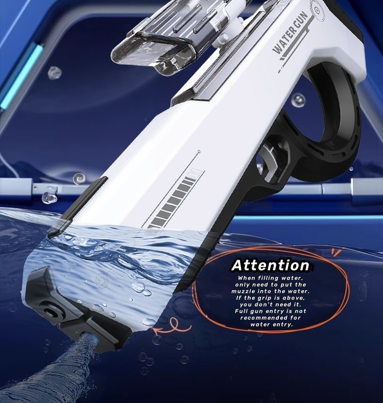 Summer new electric water gun black technology high pressure strong large capacity automatic splashing children's toy spray gun