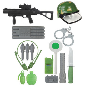 Education Toys Pretend Play Set Role Playing Game Kids Police Plastic Military Toys Play Set