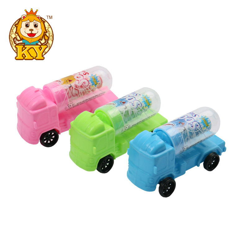 Wholesale custom  plastic funny fuel tank car shape toys fruity flavor pacifier candy