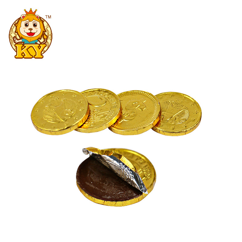 China wholesale interesting expression chocolate round gold coin