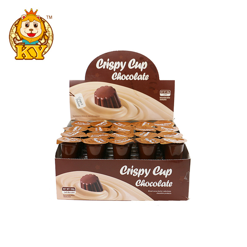 Wholesale custom sweet chocolate cup with biscuit ball for kids