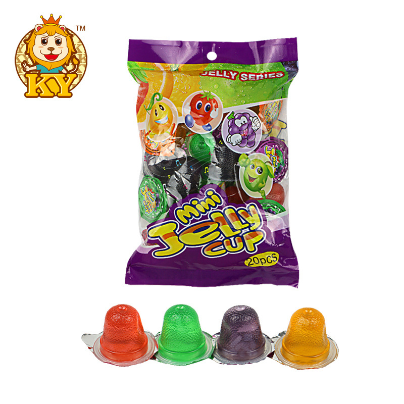 Wholesale custom mini cup multi-flavor cup shaped fruit jelly in bag