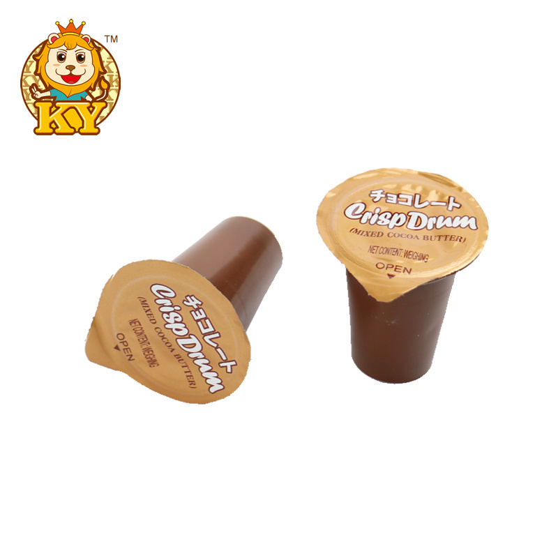 Wholesale custom sweet chocolate cup with biscuit ball for kids