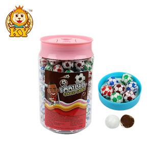 High quality oem soda bottle football chocolate ball sweet candy