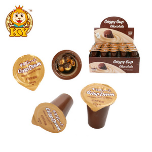 Wholesale custom sweet chocolate cup with biscuit ball for kids