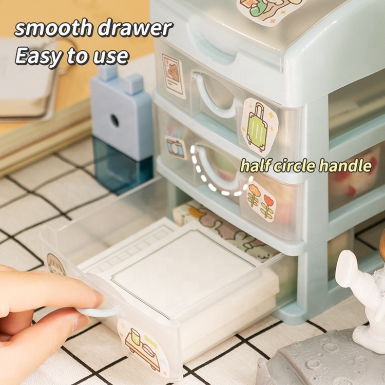 Multi-layer Cabinet Desktop Makeup Organizer Mini Plastic Storage Drawers