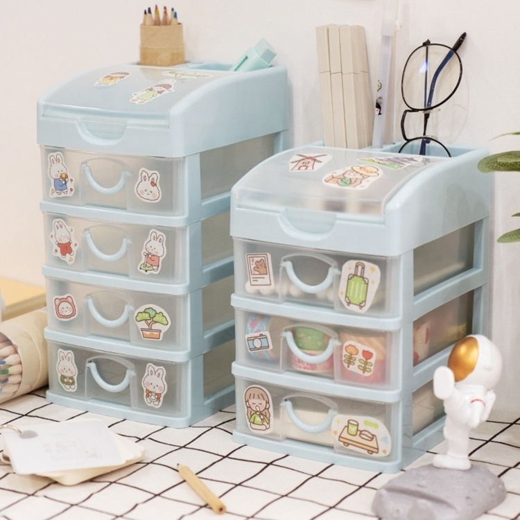 Multi-layer Cabinet Desktop Makeup Organizer Mini Plastic Storage Drawers