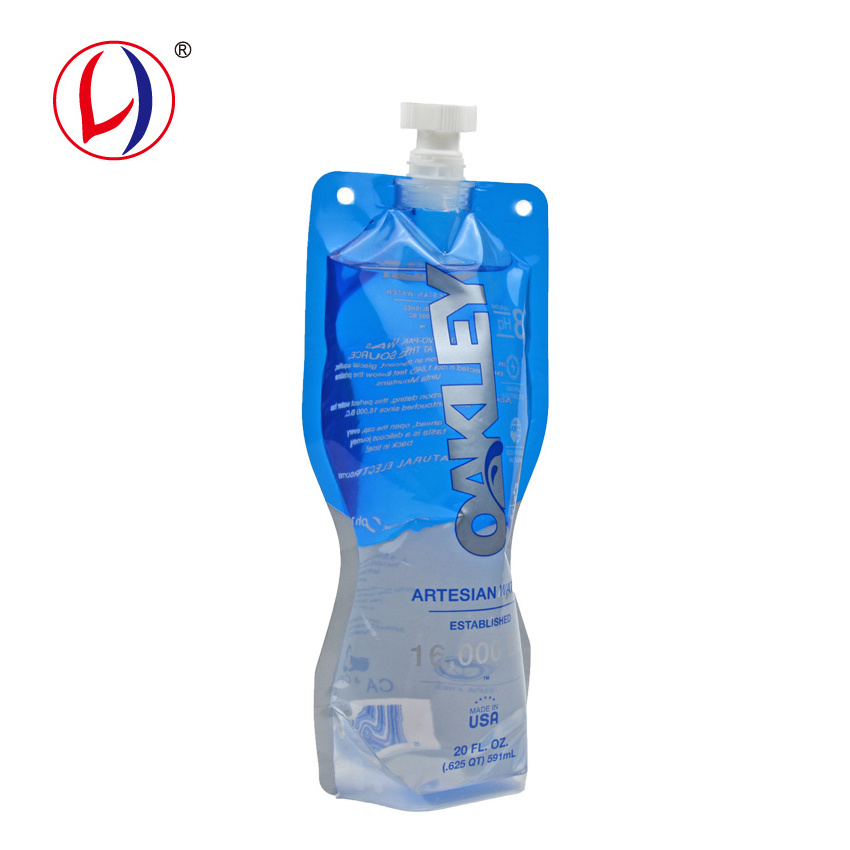 U.S Market Hot Sale Drinking Water Spout Pouch Packaging with Special Square Cap