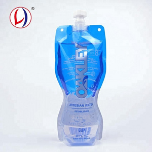 Stand Up Plastic Bottle Shaped Pouch For Water