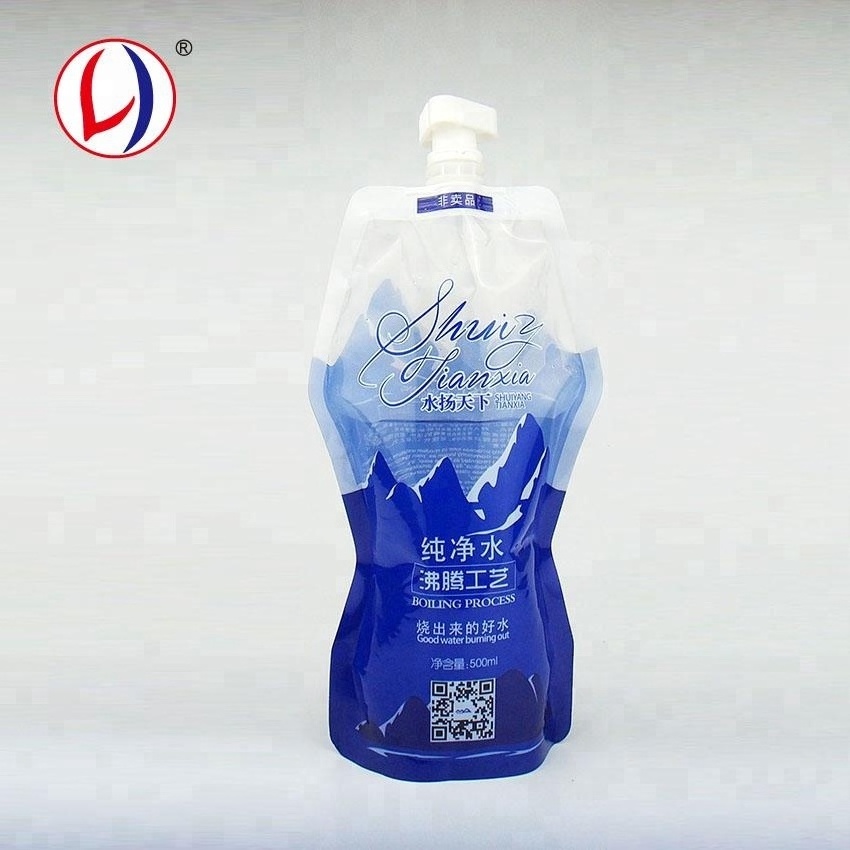 Stand Up Plastic Bottle Shaped Pouch For Water