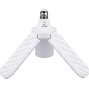 New Design 45W 60W Deformanle Led Fan Bulb E27 Adjustable light Foldable Fan Blade Led Light 360 Degree Energy Saving Led Bulb