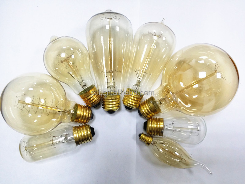 A60 E26 E27 clear Glass edison led filament bulb vintage ST64 Led Light Bulb