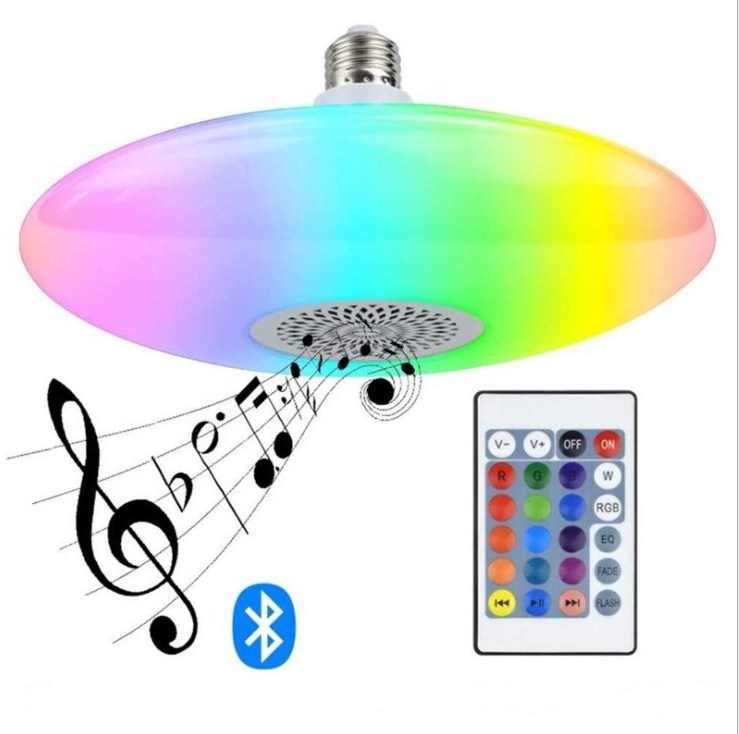 LED UFO RGB White 30W Smart Led Bulb With Remote Control Led Music Lamp Color Changing Dimmable led party light