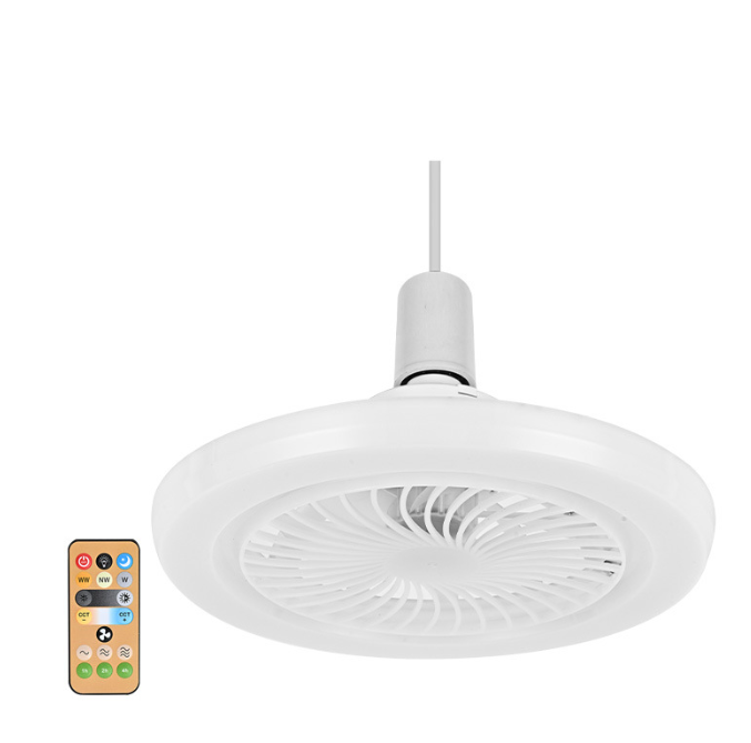 New Modern Simple Silent LED Ceiling Fan Light Bulb With Remote Control Bedroom