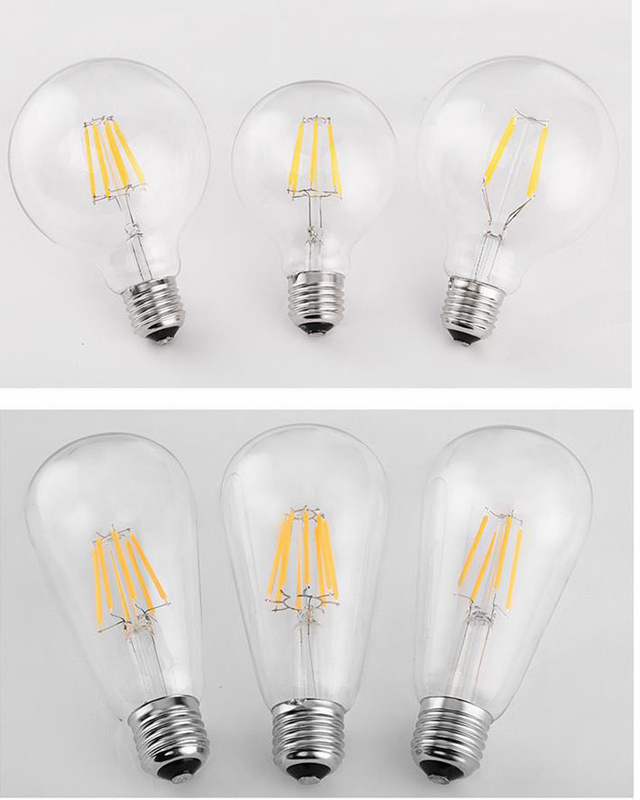 A60 ST64 E27 4W 6W 8W edison led filament bulb