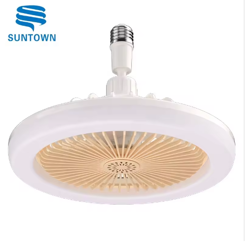 New Modern Simple Silent LED Ceiling Fan Light Bulb With Remote Control Bedroom