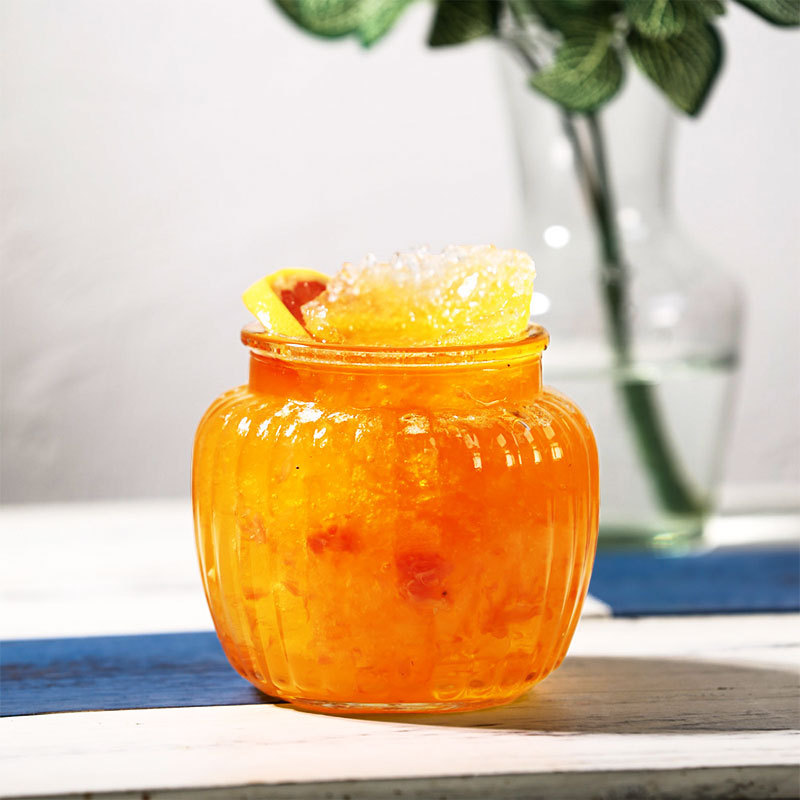 Factory Price Pumpkin Shaped Glass Packing Honey Jar