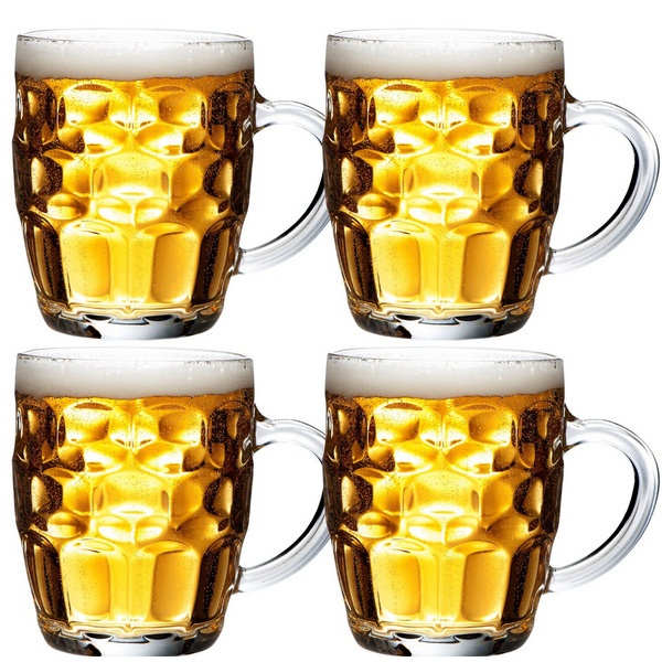 custom beer mug glass logo handle glass mugs wholesale pineapple glass beer steins