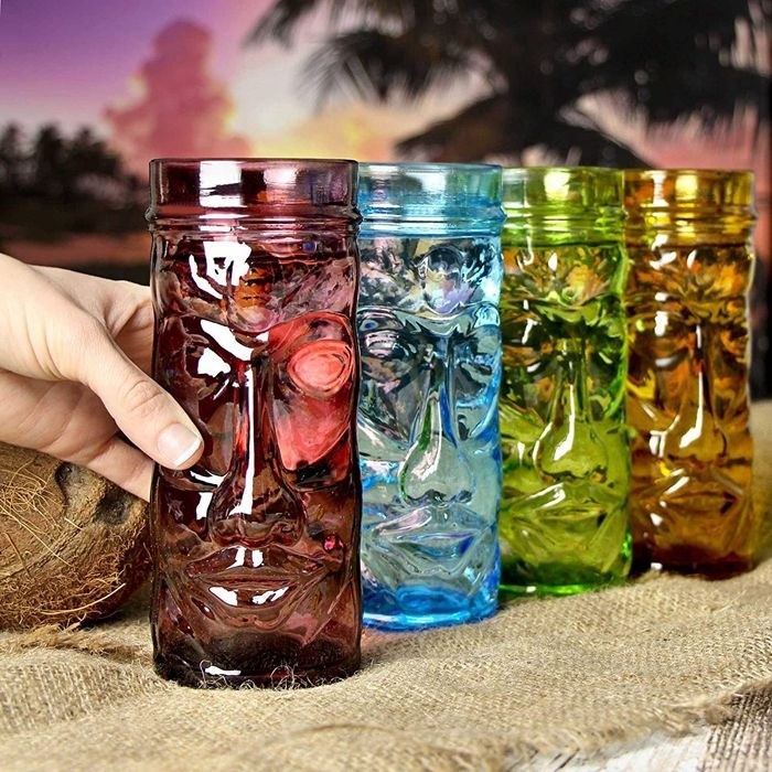 Coloured  fancy bulk Tiki cocktail glasses