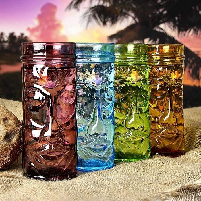 Coloured  fancy bulk Tiki cocktail glasses