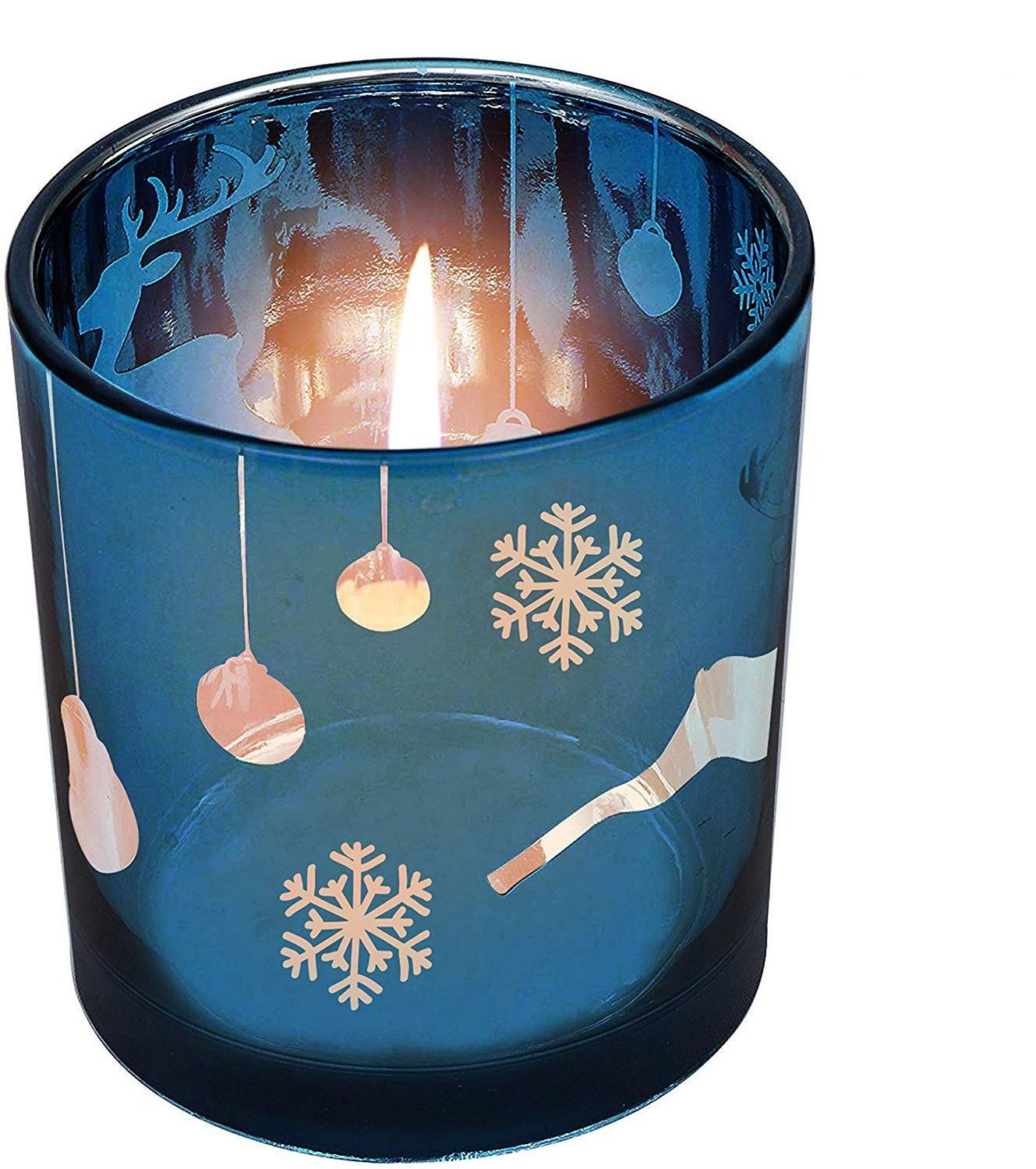 Christmas Gift Mercury Glass candleholders Tealight Cup Blue Glass Votive Candle Holders