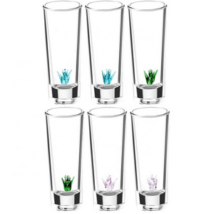 thick bottom mexico short glasses 2oz tequila cup colored mexican shot glass