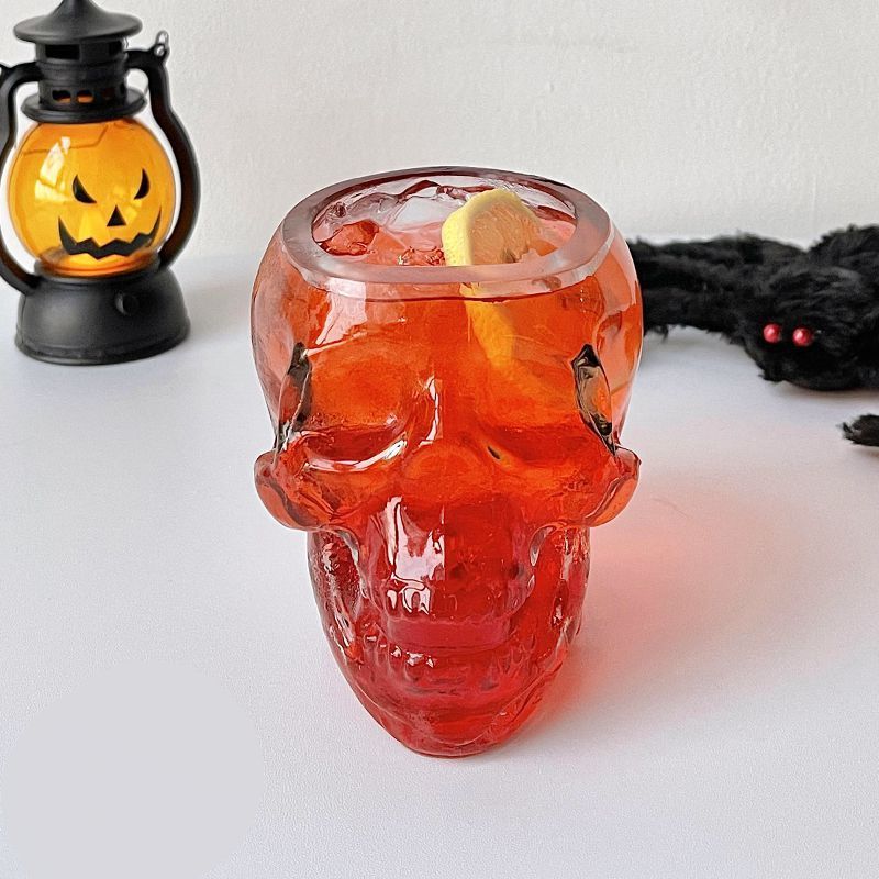 human glass skull whiskey cup 80ml/150ml/350ml clear custom shot rock glasses unique skull glass