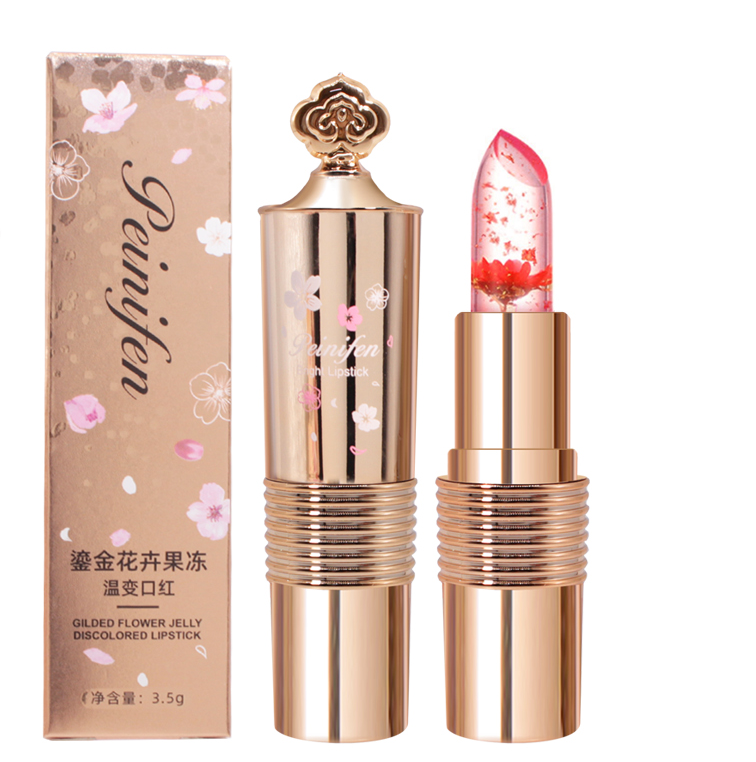 Newest Waterproof jelly flower lipstick Wholesale Lazy Lipstick Long Lasting Nonstick Cup Lip-shaped Lip balm