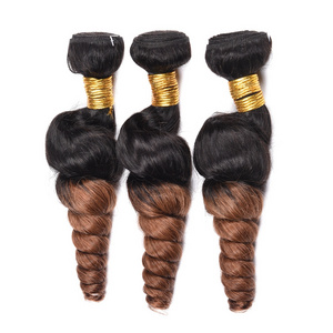 Factory Supply Ombre Color 1B/30# Loose Weaves Bundles Peruvian And Brazilian Human Hair