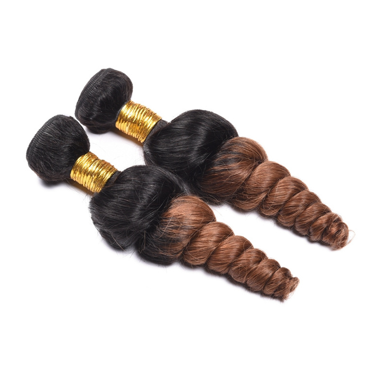 Factory Supply Ombre Color 1B/30# Loose Weaves Bundles Peruvian And Brazilian Human Hair