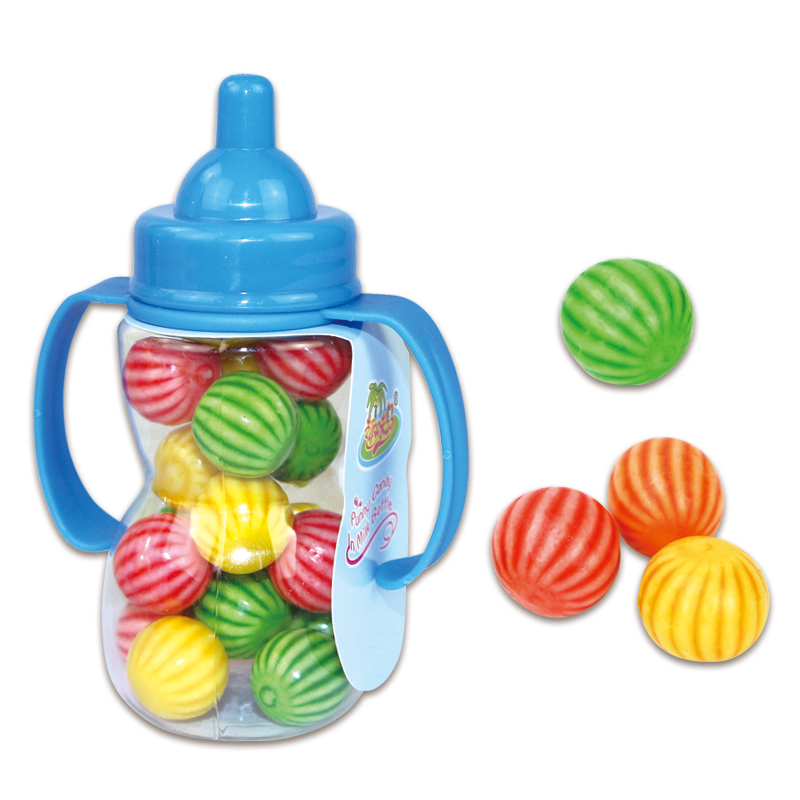 China wholesale pacifier bottle toy fruit fun bubble gum ,Jelly bean sugar