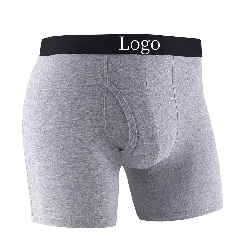 Customize Mens Boxer 1913# OEM Waistband Logo Basic Solid Underwear Male Breathable Comfort Men Boxer Brief For Man