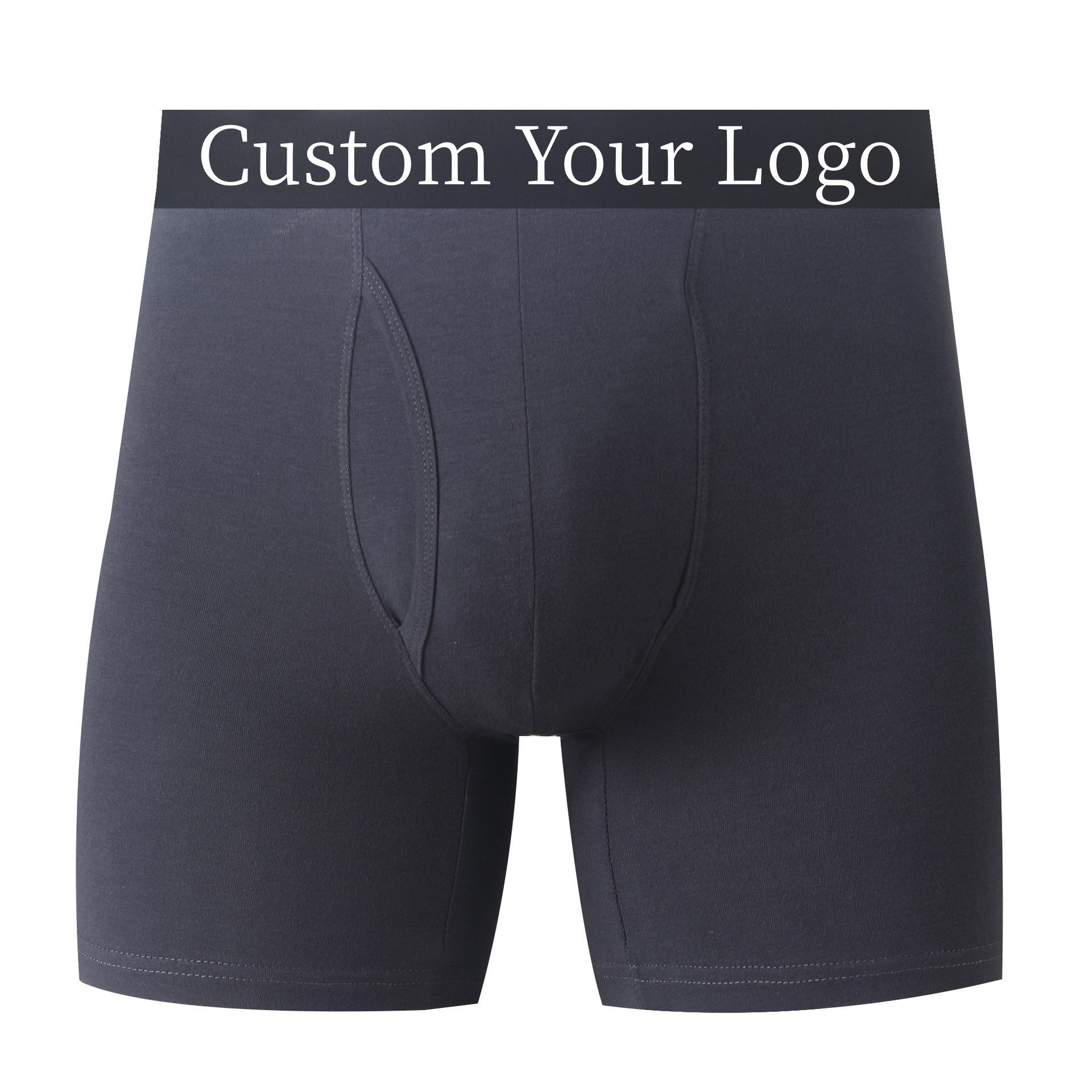 Customize Mens Boxer 1913# OEM Waistband Logo Basic Solid Underwear Male Breathable Comfort Men Boxer Brief For Man