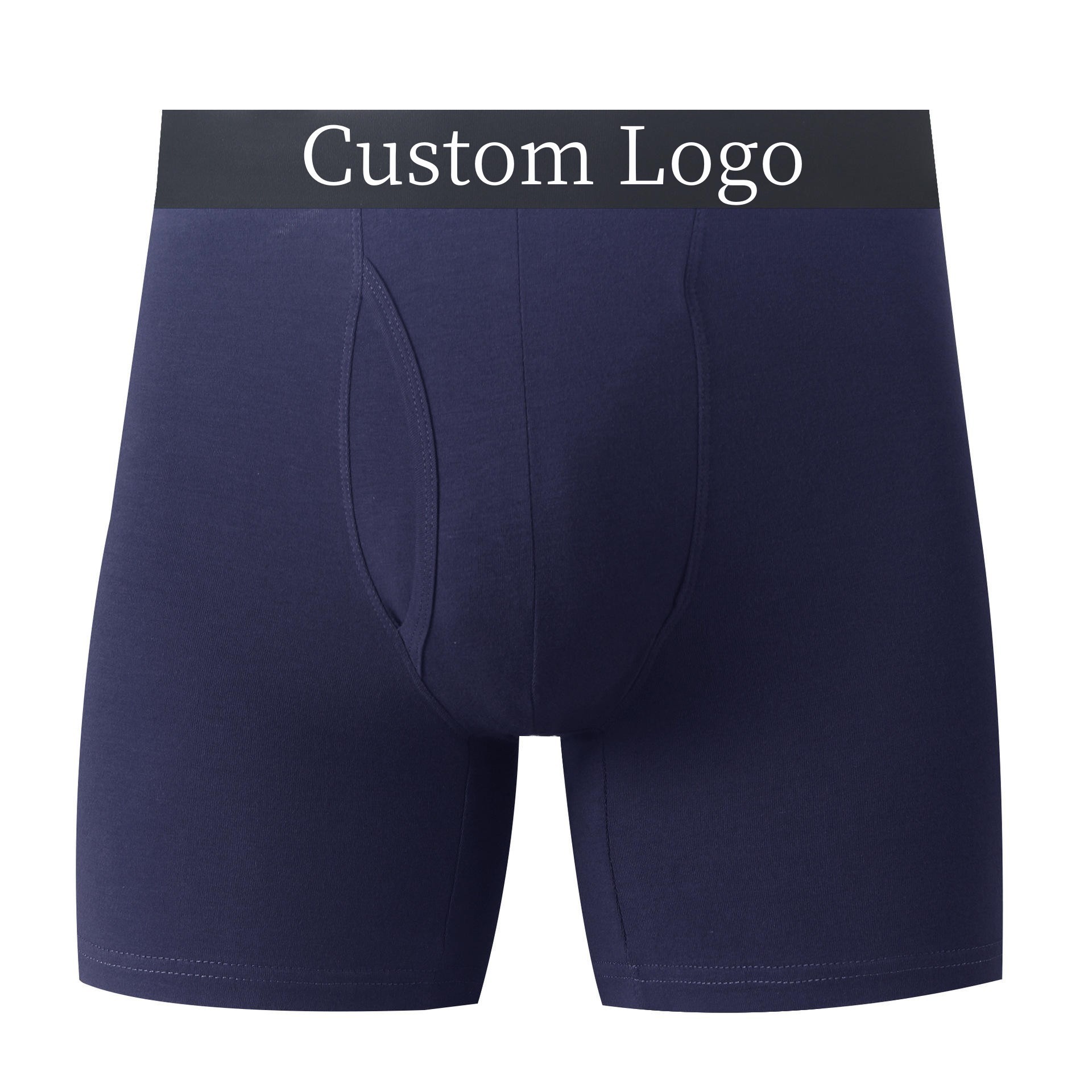 Customize Mens Boxer 1913# OEM Waistband Logo Basic Solid Underwear Male Breathable Comfort Men Boxer Brief For Man