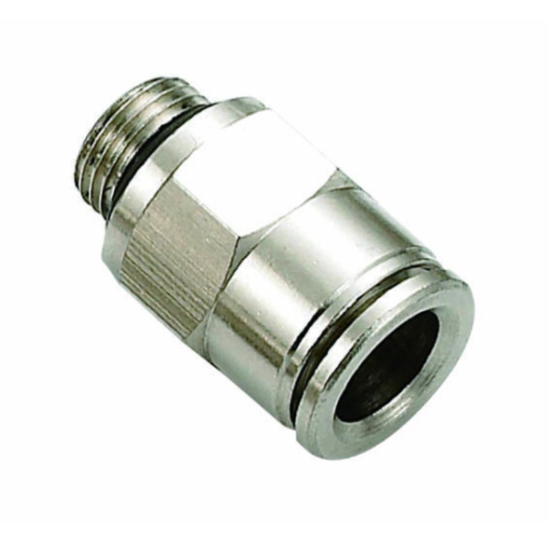 STNC MPC8-G02 Brass Plated Nickel G Thread With O Ring Male Straight Metal Connector Pneumatic Push In One Touch Fitting