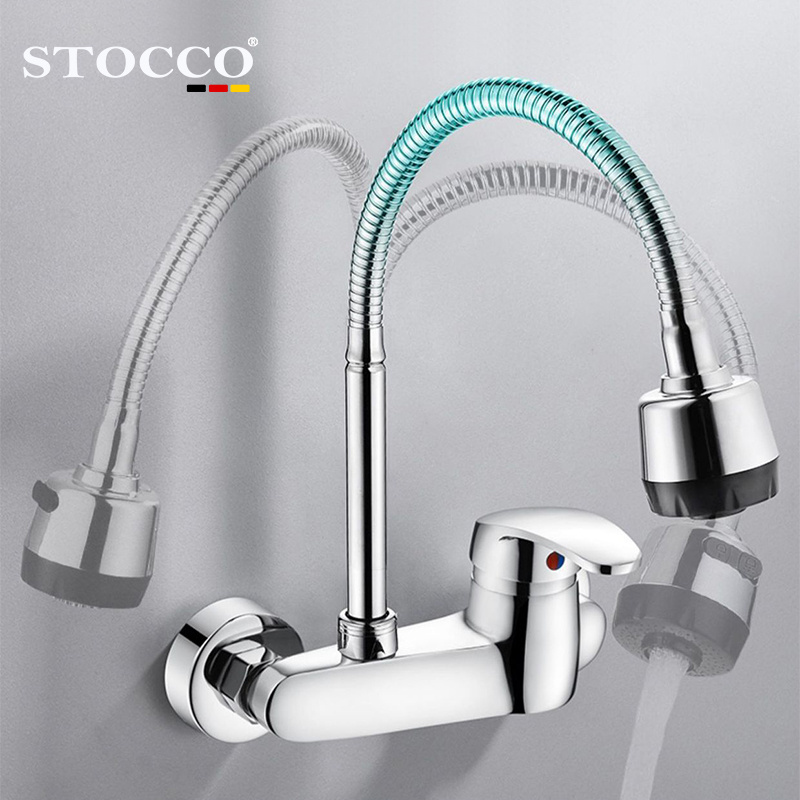 cheap brass chrome kitchen faucet tap sink flexible hose wall mount faucet for kitchen