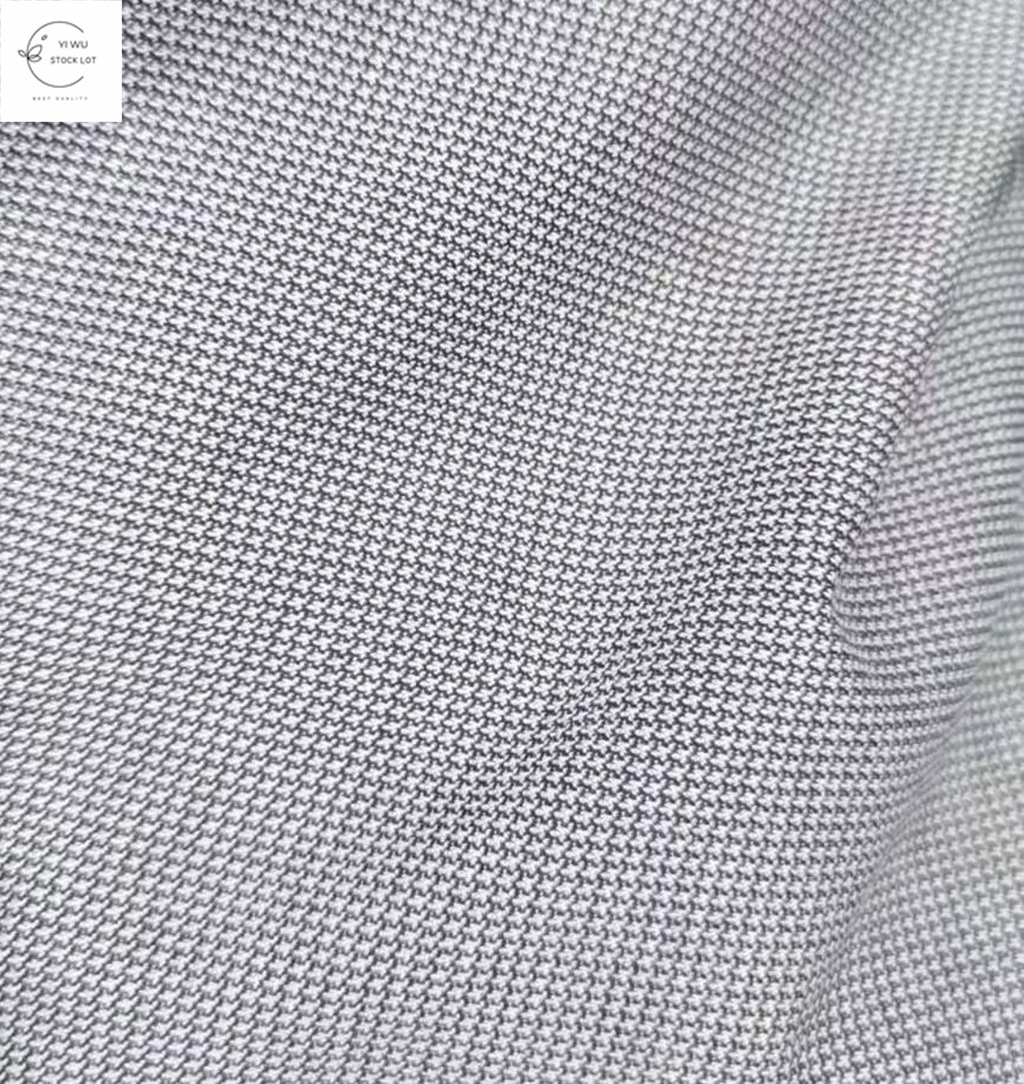 hot selling stock lot herringbone swallow grid knit fabric for China Keqiao fabric