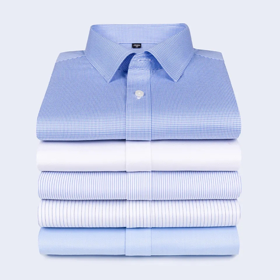 Overrun Ready to Ship 100% Cotton Men's Shirt With Long Sleeve Shirts Non Iron Custom Tuxedo Shirts For Men