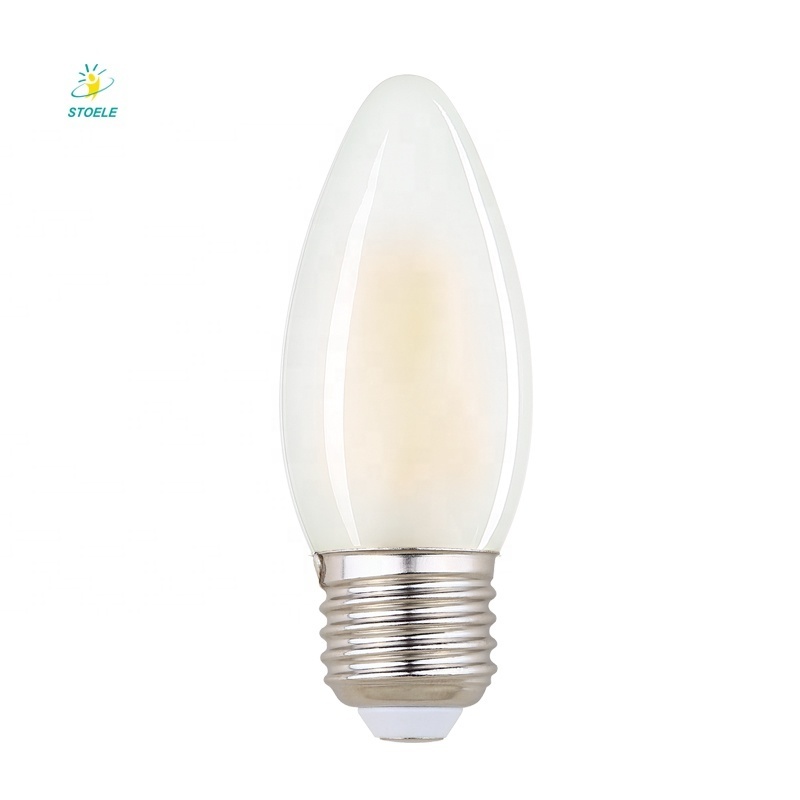 Led Filament Bulb E12 5000K Vintage Ceiling Fan C32 Candelabra Base candle led filament bulb