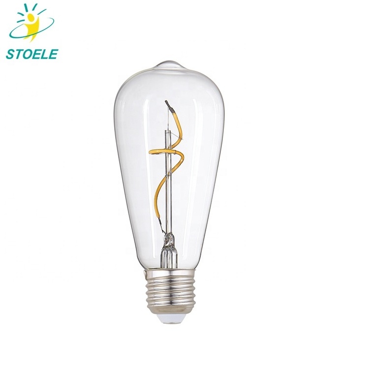 LED Vintage Edison Bulb Candelabra ST64 LED Filament Candle Bulb Replace 60W Clear Warm White 2700K 120V AC