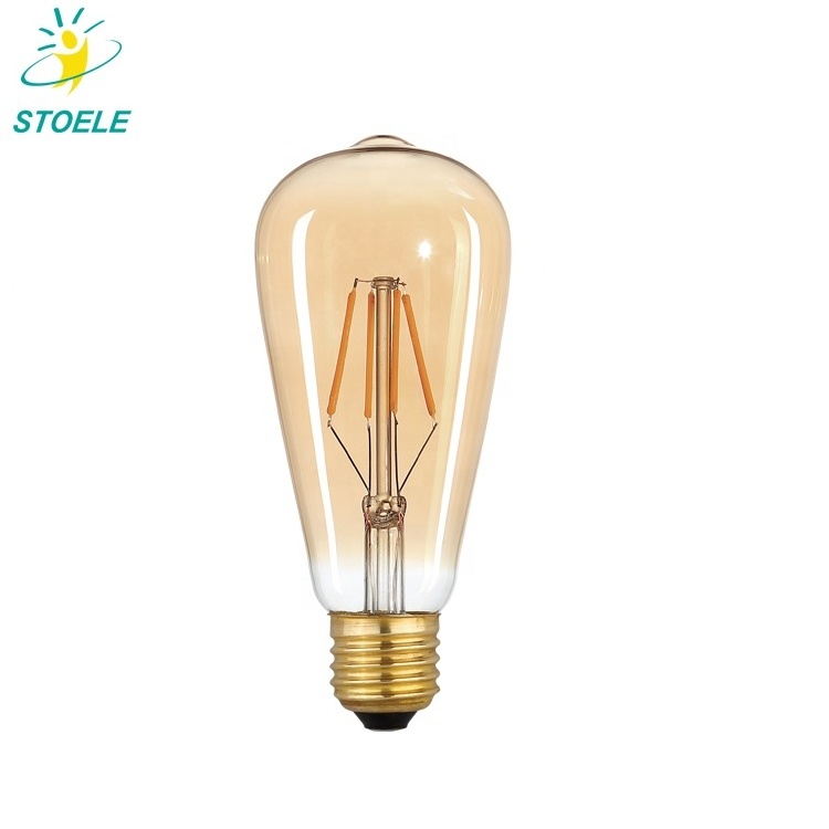 LED Vintage Edison Bulb Candelabra ST64 LED Filament Candle Bulb Replace 60W Clear Warm White 2700K 120V AC