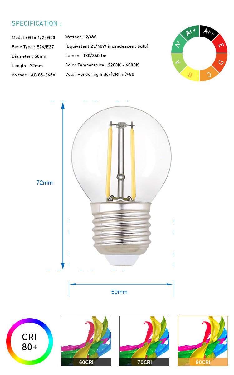 Led Filament Bulb Antique Vintage Style LED Edison Bulb Filament Light Bulbs