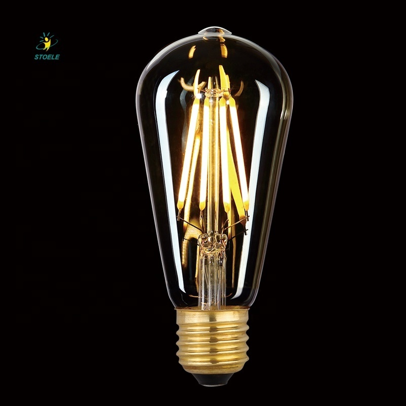 Free samples Squirrel Cage ST64 ST21 E26 E27 COB light dimmable  retro LED filament bulb