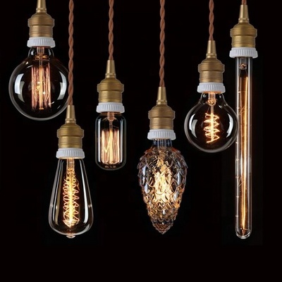 Wholesale vintage antique E27 Edison light bulb manufacturers Incandescent bulb lamp ST64 T45 G80 G95 G125 T30