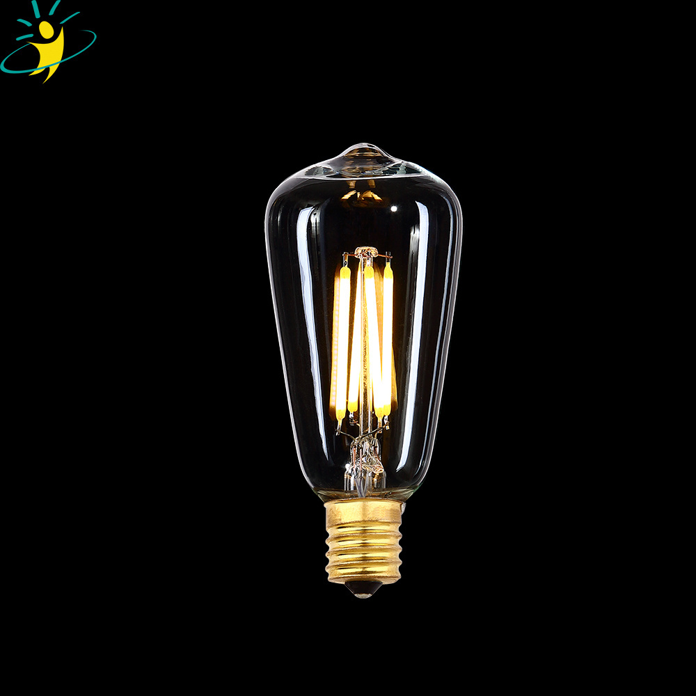 General Lighting COB LED Filament Edison Squirrel Cage ST38 ST58 ST64 Incandescent Glass Light Bulb